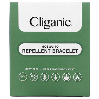 Cliganic, Mosquito Repellent Bracelet, 10 Pack