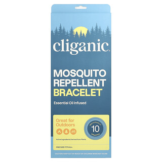 Cliganic, Bracelete Repelente de Mosquitos, Pacote com 10