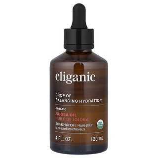 Cliganic, Óleo de Jojoba Orgânico, Para Pele Oleosa e Mista, 120 ml (4 fl oz)