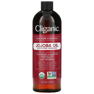 Cliganic, на 100% чистое и натуральное масло жожоба, 473 мл (16 жидк. унций)