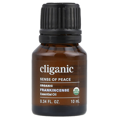 Cliganic , Sense Of Peace™, Organic Frankincense Essential Oil, Fl Oz (10 Ml) Size 0.34
