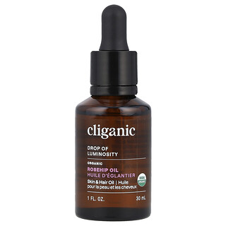 Cliganic, Drop of Luminosity™, Óleo de Rosa-Mosqueta Orgânico, 30 ml (1 fl oz)