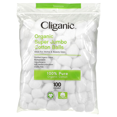 Cliganic Органические шарики из супер-джамбо, 100 штук