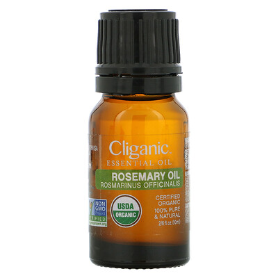 Cliganic 100% Pure Essential Oil, Rosemary Oil, 2/6 fl. oz. (10 ml)