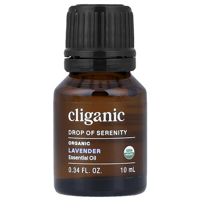 Cliganic, Aceite esencial orgánico, Lavanda, 10 ml (0,34 oz. líq.)