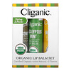 Cliganic, Organic Lip Balm Set, 3 Pack, 0.15 fl oz (4.25 ml) Each