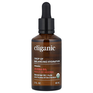 Cliganic, Óleo de Jojoba Orgânico, Para Pele Oleosa e Mista, 60 ml (2 fl oz)