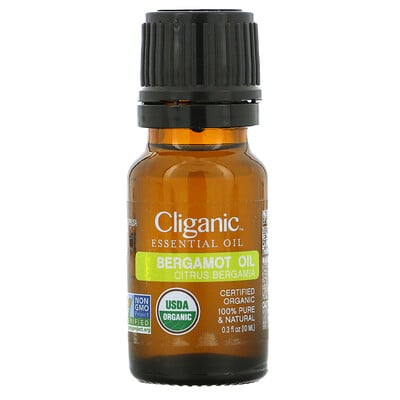 Купить Cliganic 100% Pure Essential Oil, Bergamot Oil, 0.3 fl oz (10 ml)
