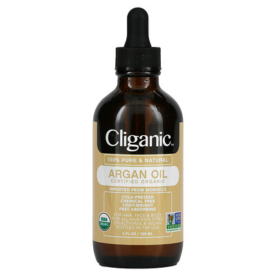 

Cliganic 100% чистое и натуральное аргановое масло, 120 мл (4 жидк. унции)