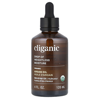 Cliganic, Drop of Weightless Moisture™, Óleo de Argão Orgânico, 120 ml (4 fl oz)