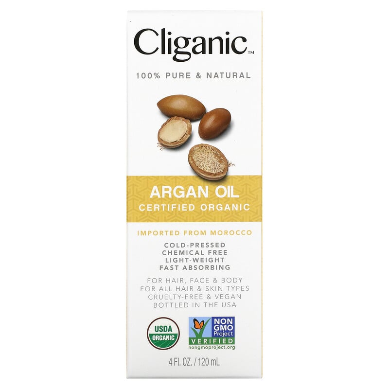 Cliganic, 100% Pure & Natural Argan Oil, 4 Fl Oz (120 Ml)