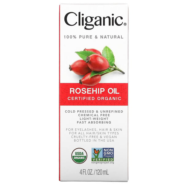 Cliganic‏, 100% Pure & Natural, Rosehip Oil, 4 fl oz (120 ml)