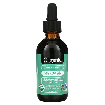 Cliganic 100% Pure & Natural Oil, Tamanu, 2 fl oz (60 ml)  - Купить