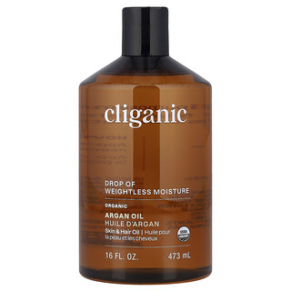 Cliganic, Drop of Weightless Moisture™, Óleo de Argão Orgânico, 473 ml (16 fl oz)
