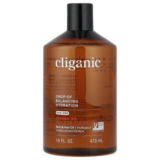 Cliganic, Drop of Balancing Hydration™, Óleo de Jojoba 100% Puro, 473 ml (16 fl oz)