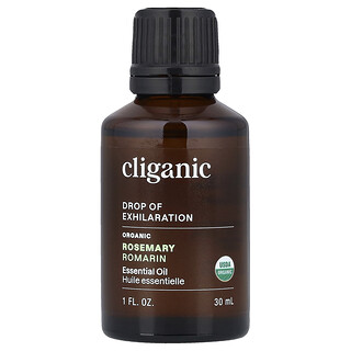 Cliganic, Drop of Exhilaration™, Organik Biberiye Esansiyel Yağı, 30 ml (1 fl oz)