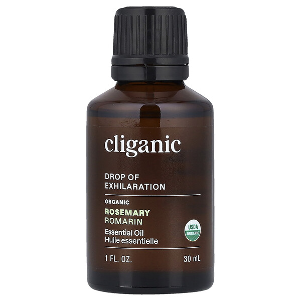 Cliganic Drop of Exhilaration™, Organic Rosemary Essential Oil, 1 fl oz (30 ml)
