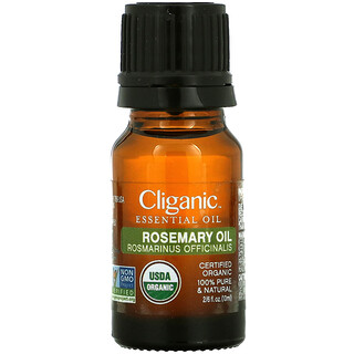 Cliganic, на 100% чистое эфирное масло, розмарин, 10 мл (0,33 жидк. унции)