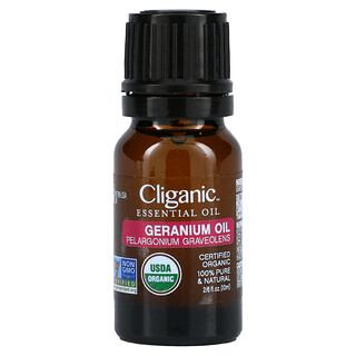 Cliganic, Huile essentielle 100 % pure, géranium, 10 ml