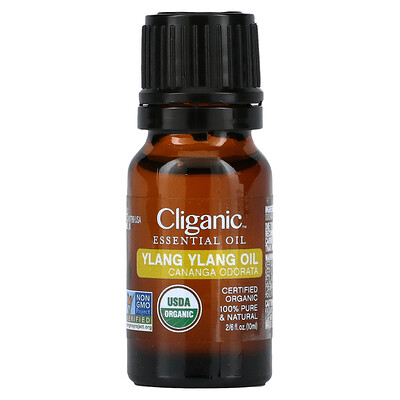 Купить Cliganic 100% Pure Essential Oil, Ylang Ylang, 0.33 fl oz (10 ml)