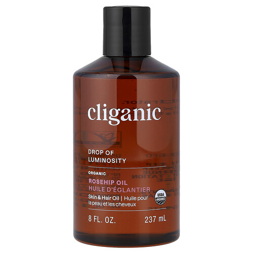 Cliganic Drop of Luminosity™, Organic Rosehip Oil, 8 fl oz (237 ml)