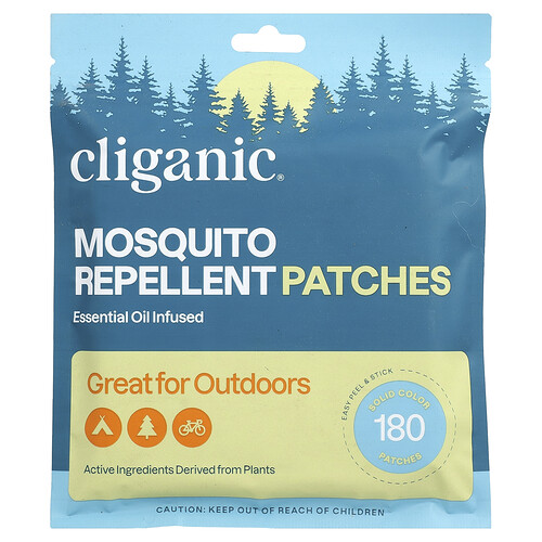 Cliganic, Mosquito Repellent Solid Color Patches, 180 Patches