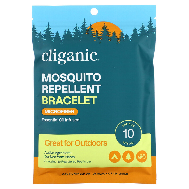 Cliganic, Mosquito Repellent Bracelet, Essential Oil Infused, One Size
