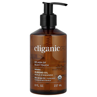 Cliganic‏, שמן שקדים מתוק אורגני, 237 מ"ל (8 אונקיות נוזל)