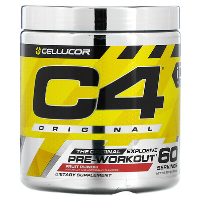

Cellucor C4 Original Explosive, перед тренировкой, фруктовый пунш, 390 г (13,8 унции)