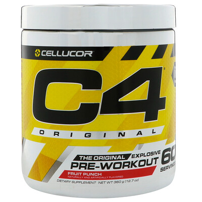 Cellucor C4, до тренировки, взрывная энергия, фруктовый пунш, 390 г (13,75 унц.)