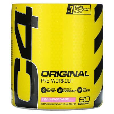 

Cellucor C4 Original Explosive, до тренировки, розовый лимонад, 13,8 унц. (390 г)