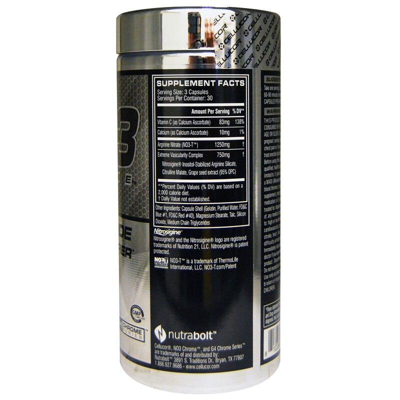 Cellucor, NO3 Chrome, Nitric Oxide Pump Amplifier, 90 Capsules iHerb