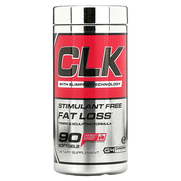 Cellucor‏, CLK, שריפת שומן ללא חומרים ממריצים, טעם פטל, 90 כמוסות ג'ל רכות