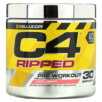 

Cellucor C4 Ripped, перед тренировкой, вишневй лаймад, 6,34 унц. (180 г)