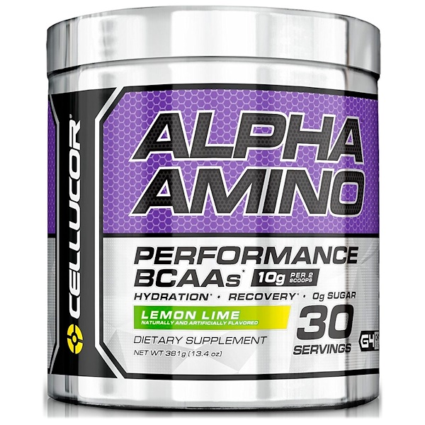 Cellucor, アルファアミノ。パフォーマンスBCAA、レモンライム、13.4オンス (381 g)