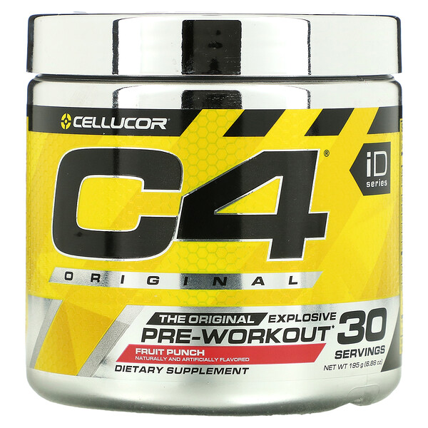 Cellucor‏, C4 Original Explosive, לנטילה לפני האימון, בטעם פונץ' פירות, 195 גרם (6.88 אונקיות)
