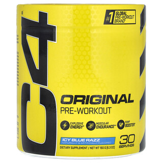 C4 / Cellucor, C4 Original, преди тренировка, Icy Blue Razz, 6,3 унции (180 g)