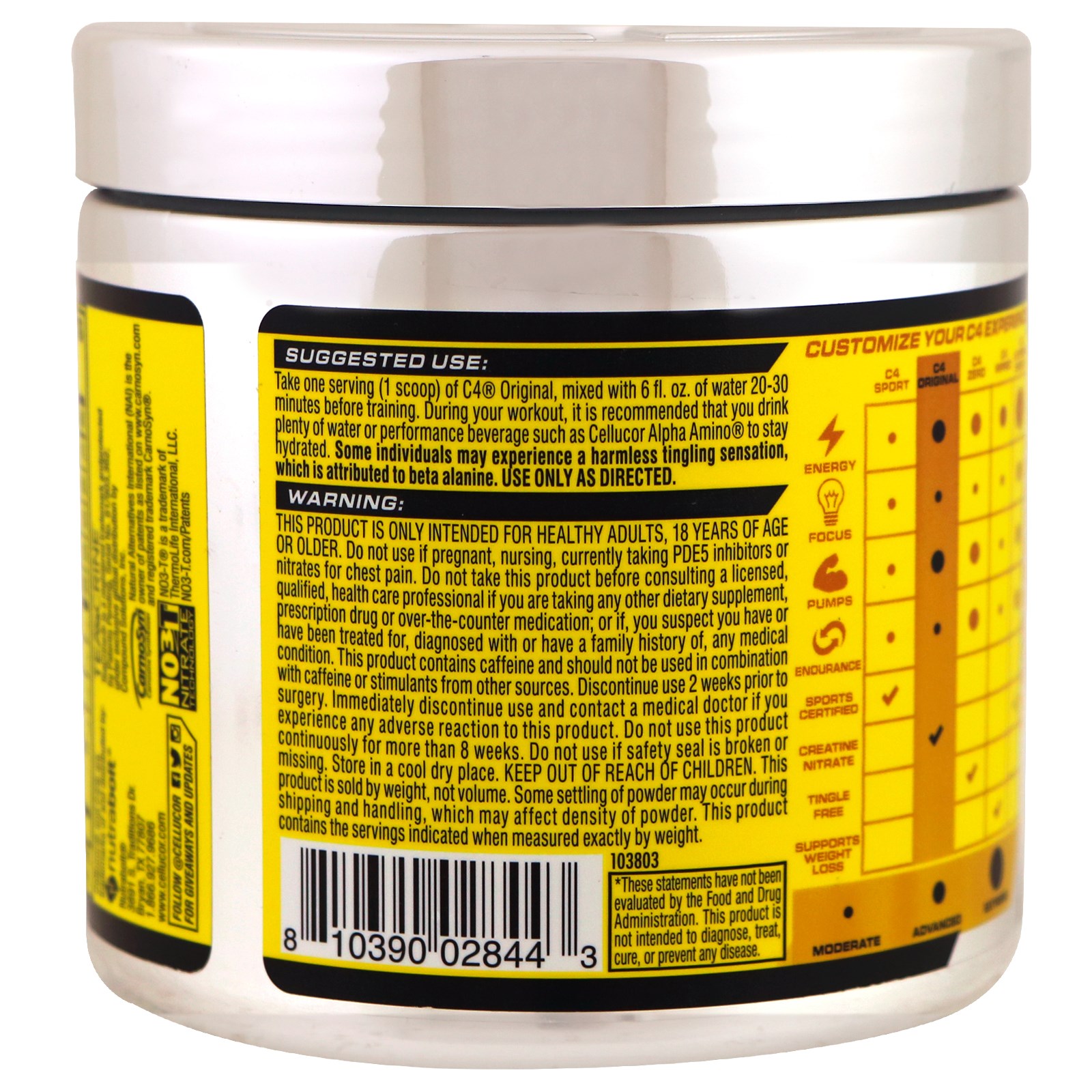 Cellucor, C4 Original Explosive, PreWorkout, Watermelon