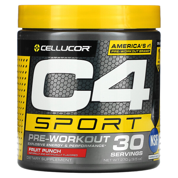 Cellucor‏, C4 Sport,טרום-אימון, פונץ׳ פירות, 270 גרם (9.5 אונקיות)