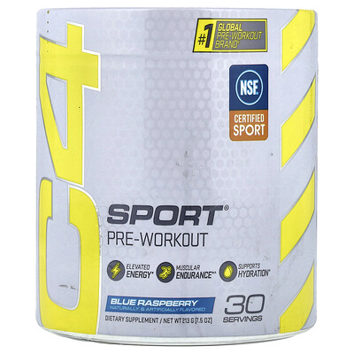 C4 / Cellucor, C4 Sport, preentrenamiento, frambuesa azul, 7.5 oz (213 g)