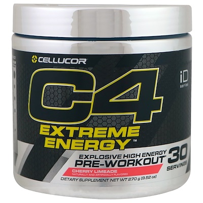 Cellucor C4 Экстремальная энергия, перед тренировкой, вишневый лаймад, 9,52 унций (270 г)