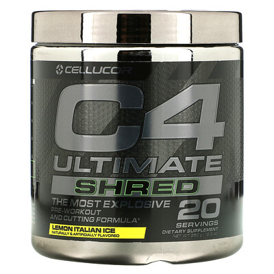 Cellucor C4 Ultimate Shred, Pre-Workout, Lemon Italian Ice, 12.3 oz (350 g)