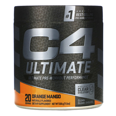 Cellucor C4 Ultimate Pre-Workout Performance, Orange Mango, 11.5 oz (326 g)
