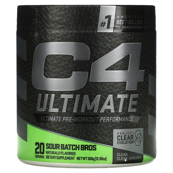 Cellucor‏, C4 Ultimate, ביצועים אולטימטיביים לנטילה לפני אימון, בטעם Sour Batch Bros‏, 368 גרם (12.98 אונקיות)