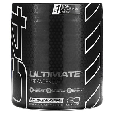 

Cellucor C4 Ultimate, перед тренировкой, Arctic Snow Cone, 324 г (11,4 унции)