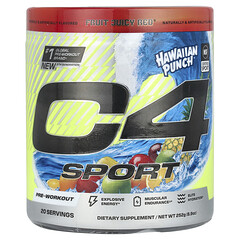C4® Sport, Pre-Workout, Hawaiian Punch® Fruit Juicy Red®, 252 г (8,9 унції)