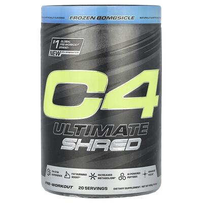 C4 / Cellucor, C4® Ultimate Shred, Pre-Workout, Frozen Bombsicle, 14.3 oz (406 g)