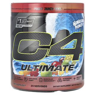 سي 4/ سيلوكور‏, C4® Ultimate ، لما قبل التمارين الرياضية ، Fruit Juicy Red® من Hawaiian Punch ، 14.3 أونصة (406 جم)