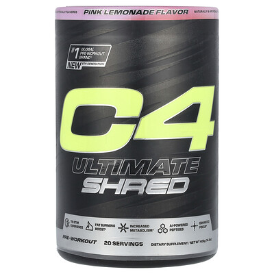 C4 / Cellucor, C4® Ultimate Shred, Pre-Workout, Pink Lemonade, 14.3 oz (406 g)