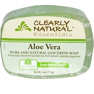 Clearly Natural, Essentials, натуральное глицериновое мыло, Алоэ Вера, 4 унции (113 г)